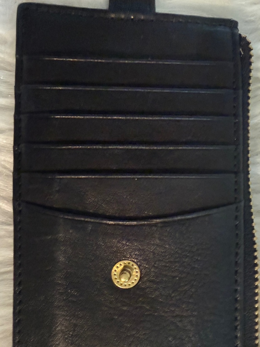 Margot Black Leather 12 Card Holder Wallet - Picture 4 of 5